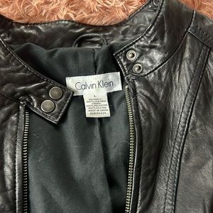 Calvin Klein genuine,  leather jacket